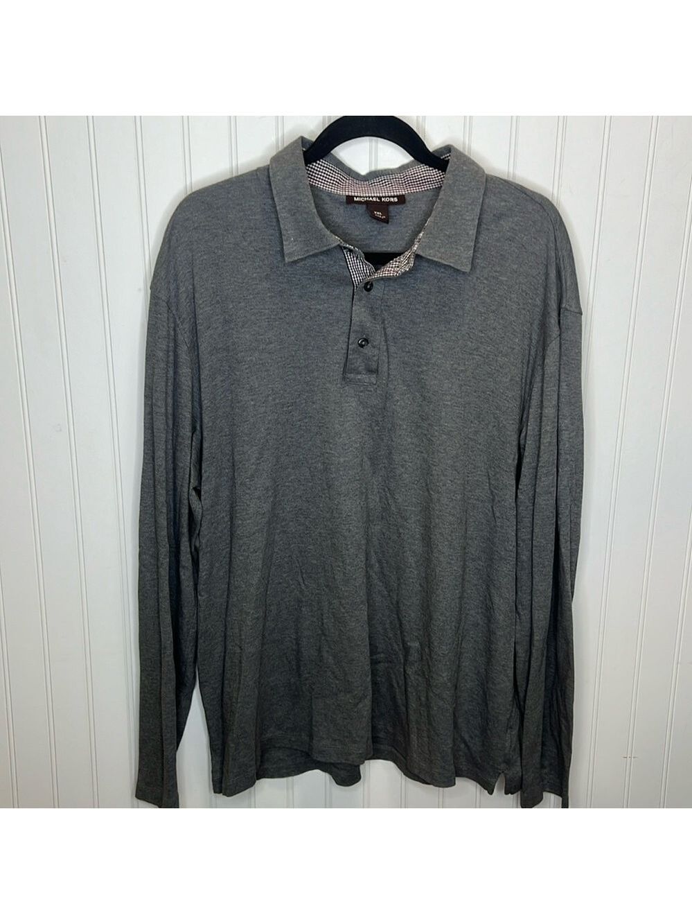 - Michael Kors Long Sleeve Grey Polo Size XXL
